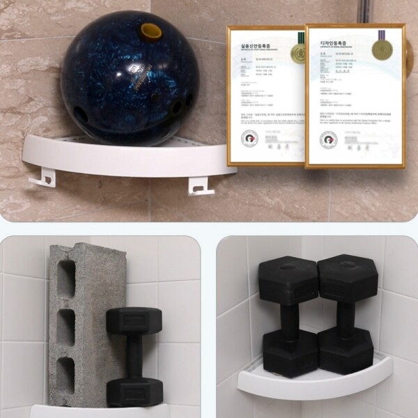 STAR PLANET SHOP,[국내생산] 미러선반 3세트 초강력 압착식 흡착 무타공 화장실 주방 코너 욕실선반