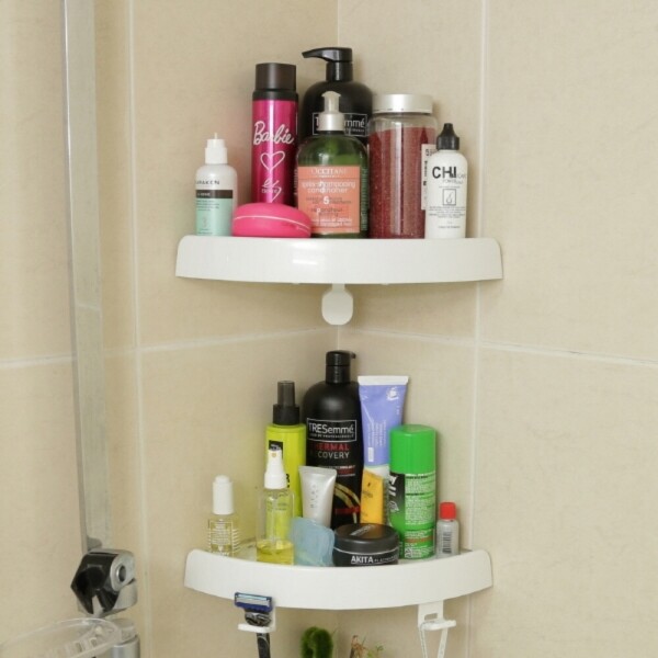 STAR PLANET SHOP,[국내생산] 미러선반 3세트 초강력 압착식 흡착 무타공 화장실 주방 코너 욕실선반