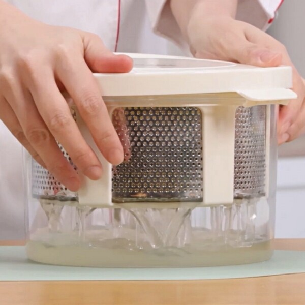 [대용량] 킹스텐 요술 짤순이 스테인리스 유청분리 매직 음식탈수기 오이지짤순이