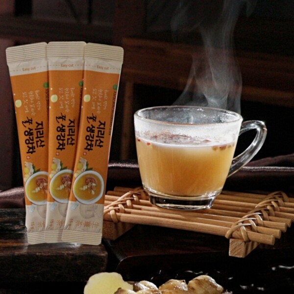 STAR PLANET SHOP,[국내산] 지리산 꿀 생강차 50포 생강 생강차스틱 생강 분말