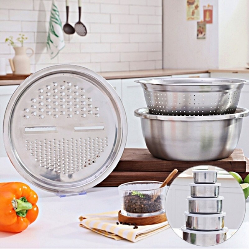 [올스텐] 킹스텐 주방세트 13종 스테인리스 스텐밀폐용기 채반 믹싱볼 스텐반찬통