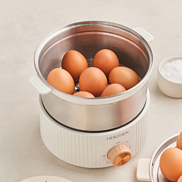 [타이머] 헤르젠 올스텐 3단 찜기 스텐 찜기 냄비 찜솥 멀티 만두 야채찜기