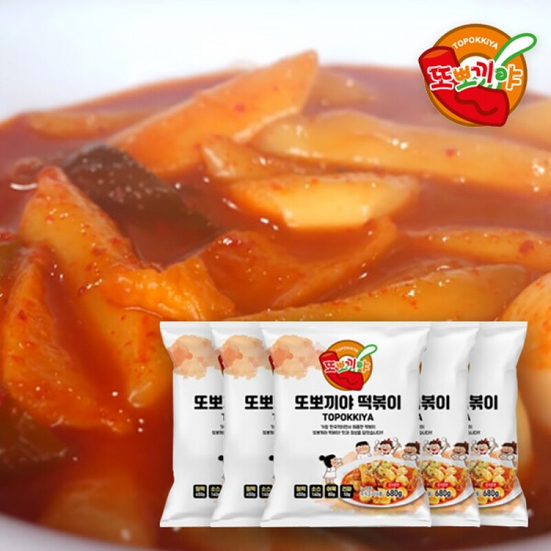 [또뽀끼야] 오리지널 즉석떡볶이 680g x 5팩