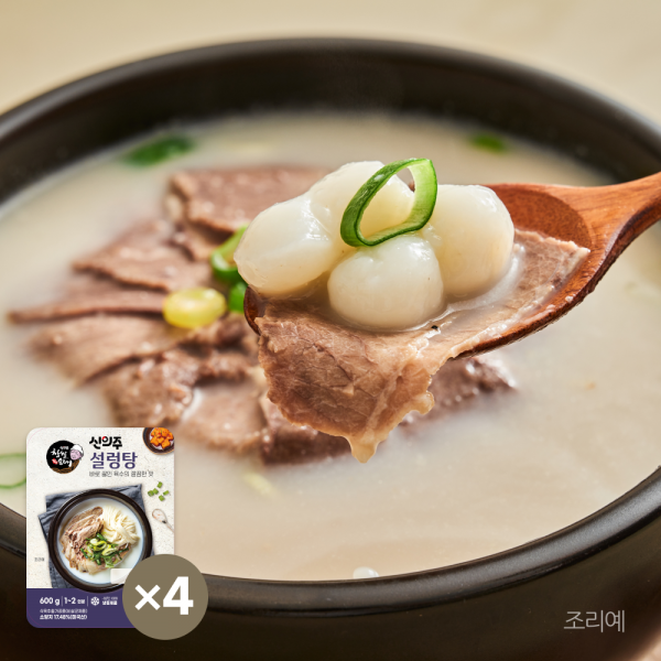 STAR PLANET SHOP,[신의주 찹쌀 순대] 진하게 우려낸 뽀얀 사골 국물 설렁탕 밀키트 (600g x 4팩)