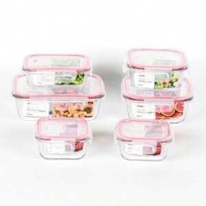 [제이니] 더 레드 오븐글라스 밀폐용기 6종(12P)